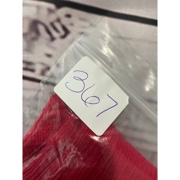 Catherines Top Womens 0X Red Embroidery Crepe Tassel Tie Smocked Neck Cotton - Picture 9 of 10